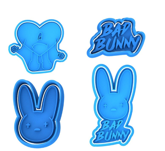 Bad Bunny Cookie Cutter & Stamp