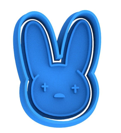 Bad Bunny Cookie Cutter & Stamp