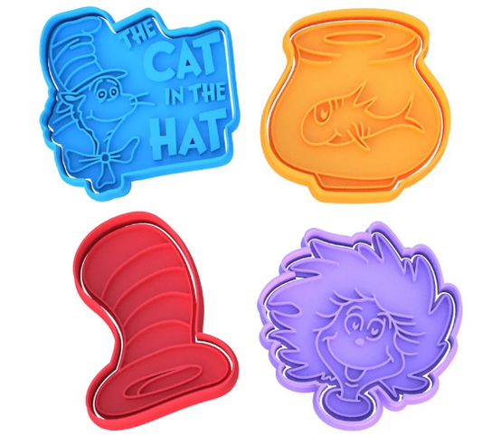 Dr. Seuss Cat In The Hat Cookie Cutter & Stamp