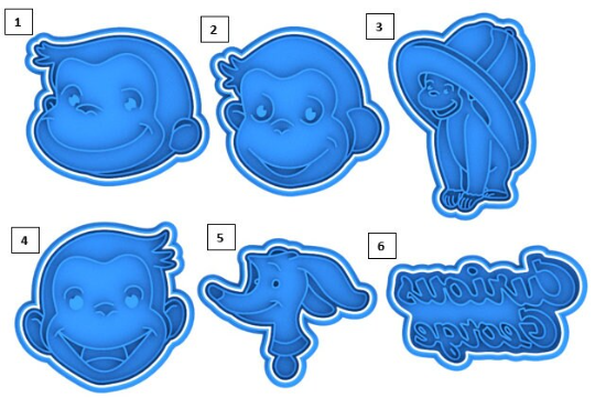 Curious George Cookie Cutter & Stamp