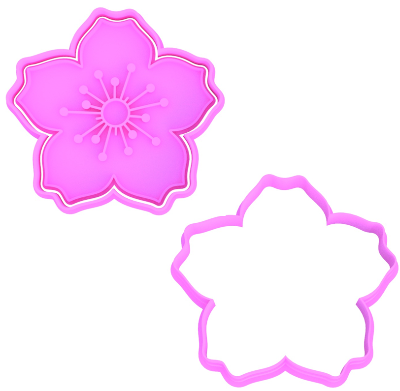 Cherry Blossom Cookie Cutter & Stamp