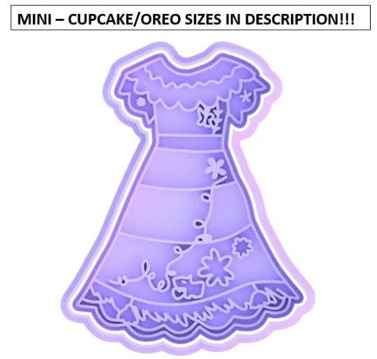 Encanto Mirabel Dress Cookie Cutter & Stamps