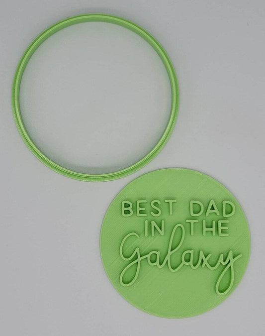 Fathers Day Best Dad in the Galaxy Cookie Cutter & Stamp