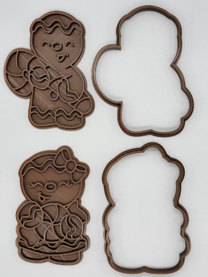 Gingerbread House Boy Girl Cookie Cutter & Stamp