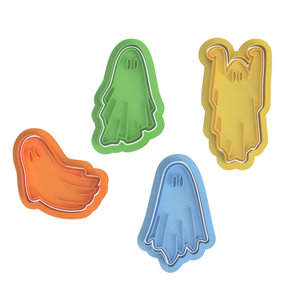 Halloween Ghosts Cookie Cutter & Stamp