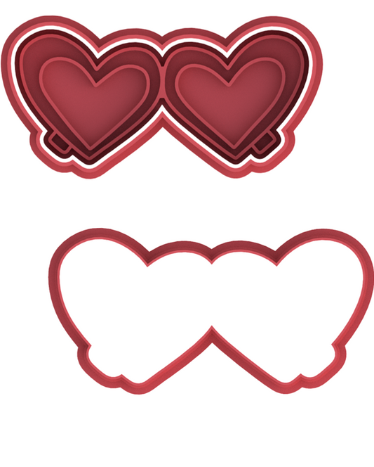 Heart Sunglasses Cookie Cutter & Stamp