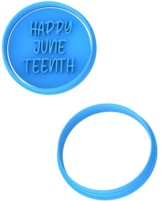 Juneteenth Round Cookie Cutter & Stamp