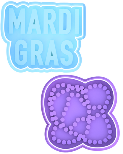 Mardi Gras Beads Cookie Cutter & Stamp