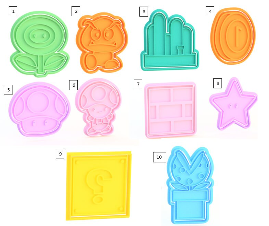 Super Mario Brothers Cookie Cutter & Stamp