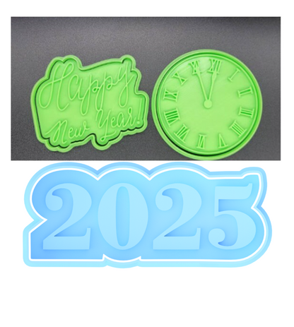 New Year's Eve 2025 Cookie Cutter & Stamp