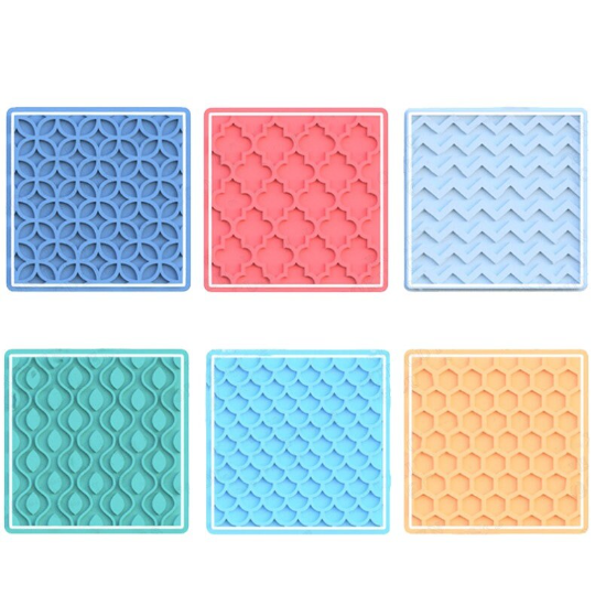 Square Printed Pattern Cookie Cutter & Stamp