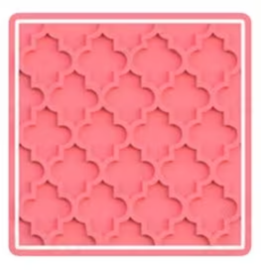 Square Printed Pattern Cookie Cutter & Stamp