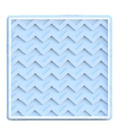 Square Printed Pattern Cookie Cutter & Stamp