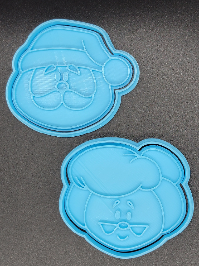 Santa & Mrs. Claus Holiday Cookie Cutter & Stamp