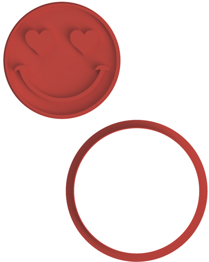 Love Smiley Face Cookie Cutter & Stamp