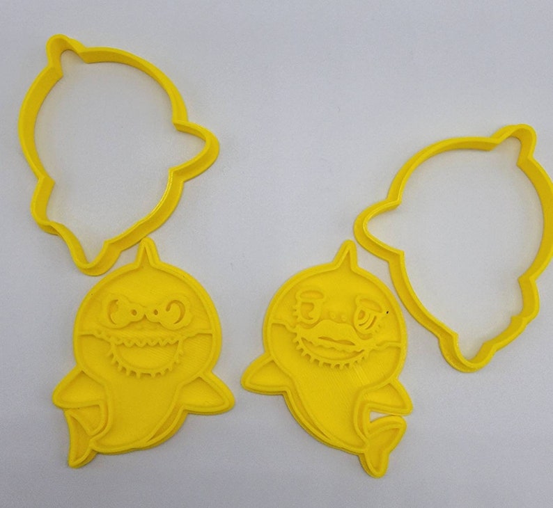 3D Printed Baby Shark Cookie Cutters & Stamps SunshineT Shop