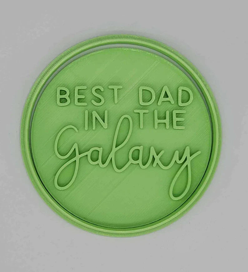 3D Printed Best Dad in the Galaxy Stamp & Cookie Cutter SunshineT Shop
