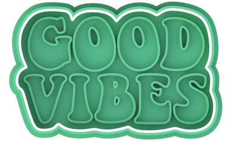 3D Printed Choose Kindness/Good Vibes Hippie/Groovy Cookie Cutter & Stamps SunshineT Shop