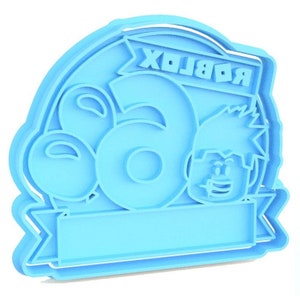 3D Printed Custom Roblox Birthday Cookie Cutter & Stamp SunshineT Shop