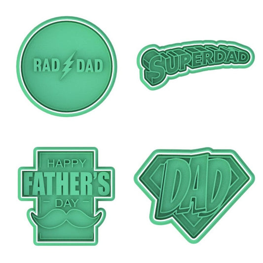 3D Printed Father's Day/ Dad Theme Cookie Cutters & Stamps SunshineT Shop