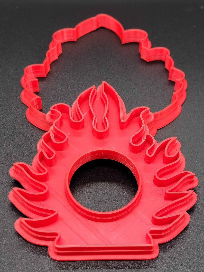 3D Printed Flame Cookie Cutter & Stamp SunshineT Shop