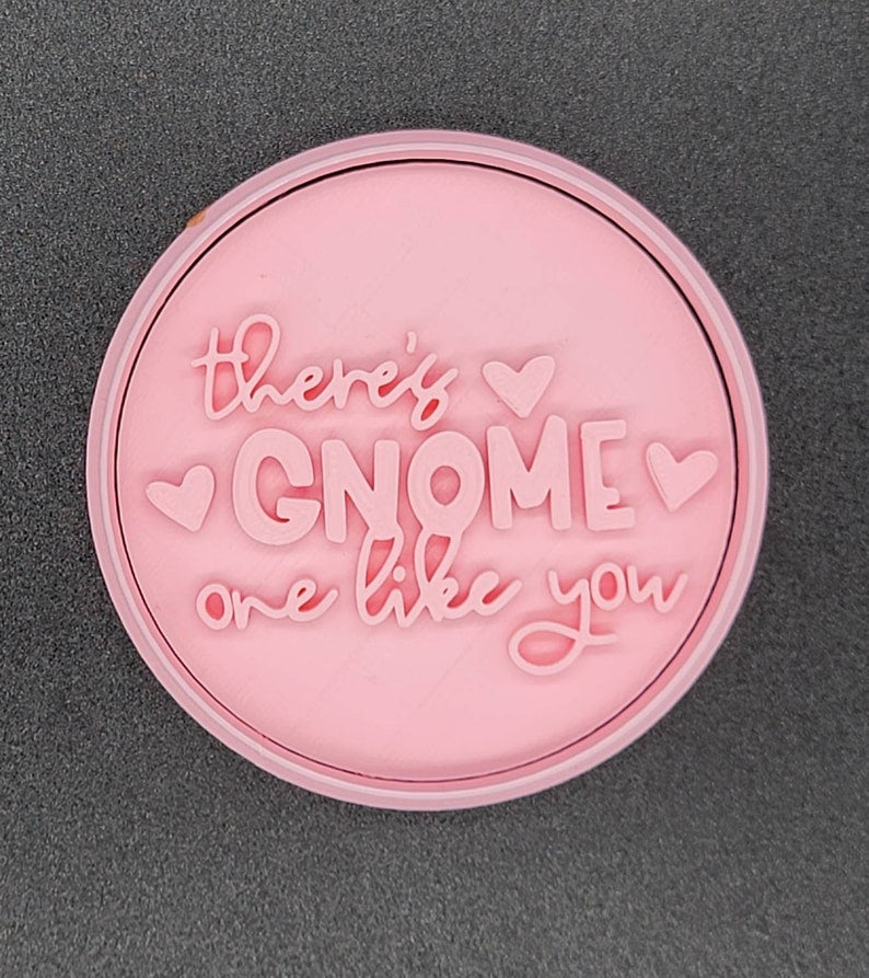 3D Printed Gnome Valentine's Day Cookie Platter Cutter & Stamps SunshineT Shop