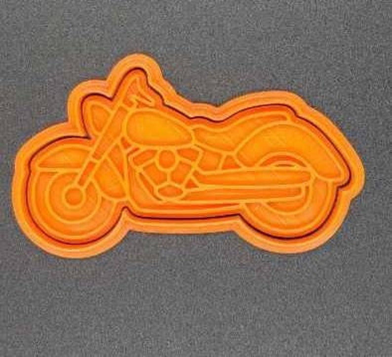 3D Printed Harley Davidson Cookie Cutter and Stamp SunshineT Shop