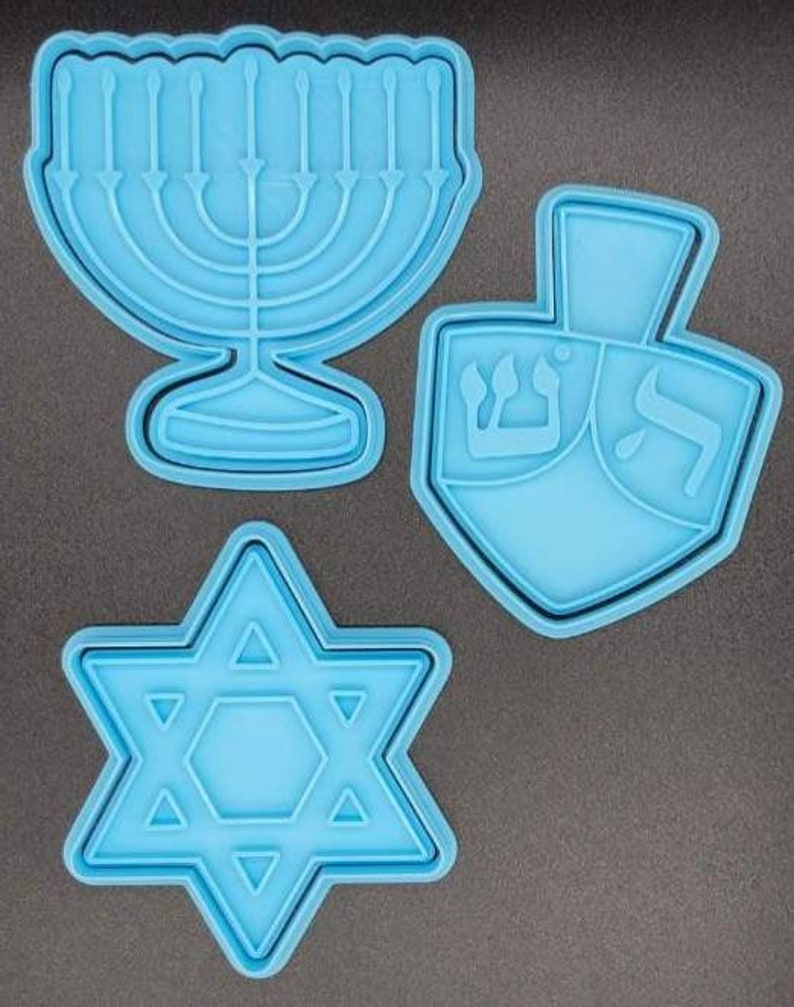 3D Printed Holiday Hanukkah Cookie Cutter & Stamp SunshineT Shop