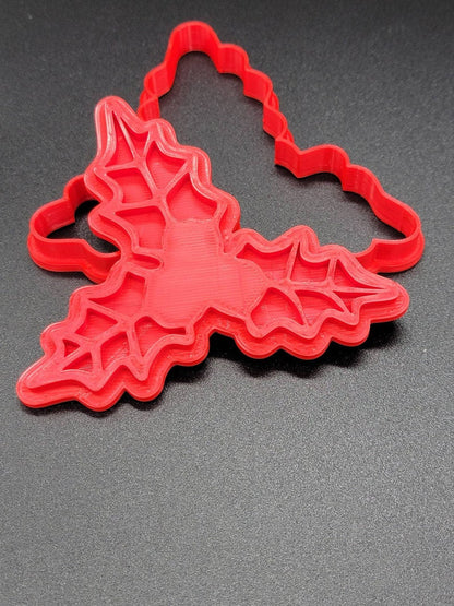 3D Printed Holly Cookie Cutter & Stamp SunshineT Shop