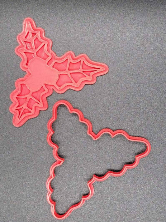 3D Printed Holly Cookie Cutter & Stamp SunshineT Shop