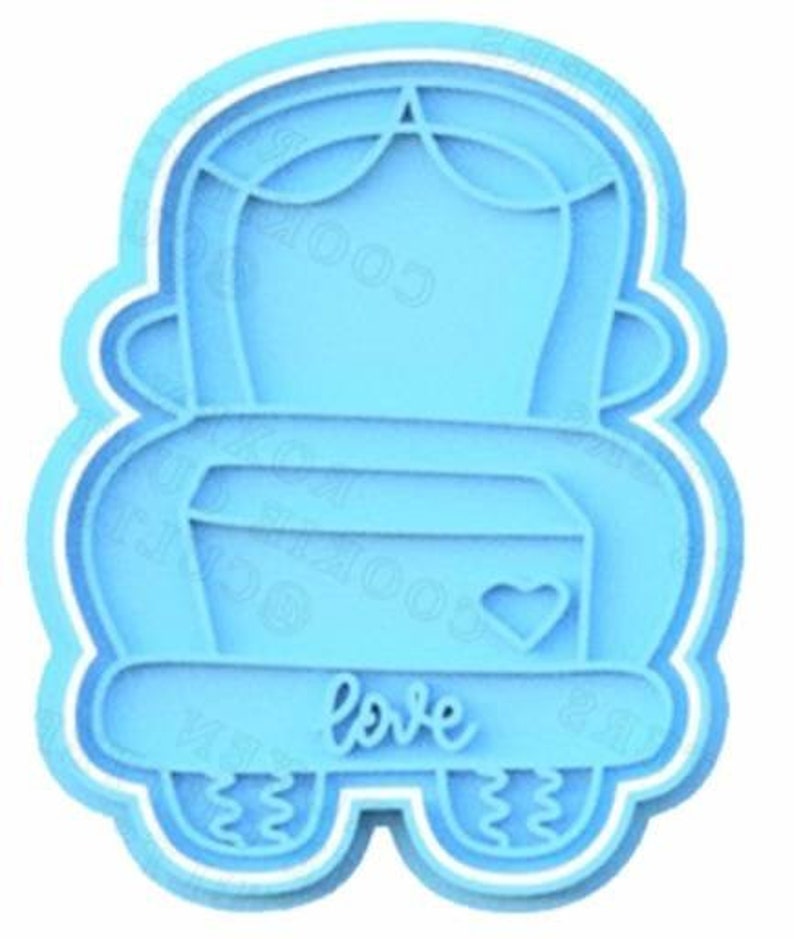 3D Printed Love Truck/Jar Cookie Cutter and Stamp SunshineT Shop