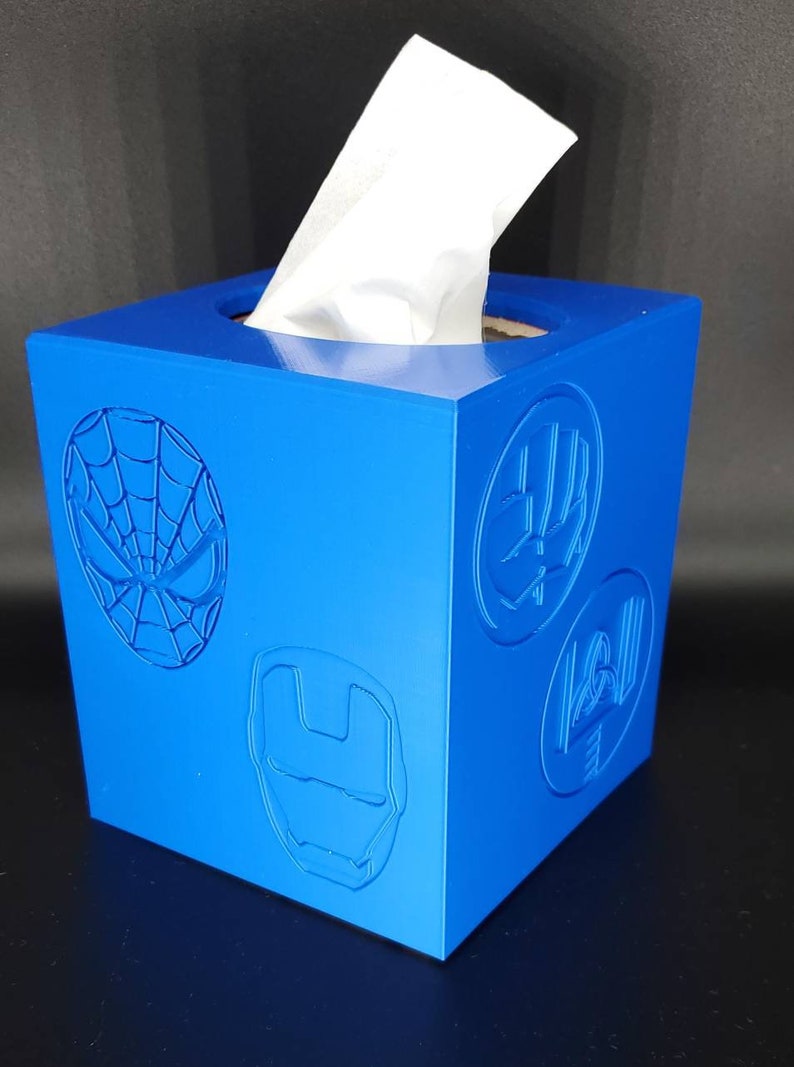 3D Printed Marvel Avengers Inspired Tissue Box Cover SunshineT Shop
