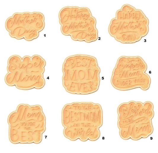 3D Printed Mother's Day Themed Cookie Cutters & Stamps SunshineT Shop