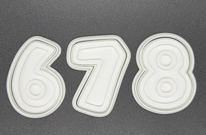 3D Printed Numbers Cookie Cutters & Stamps SunshineT Shop