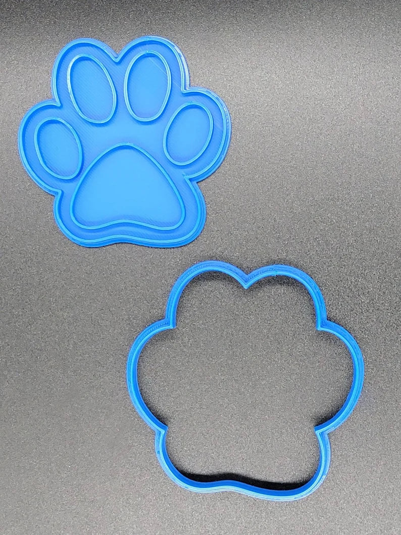 3D Printed Paw print Cookie Cutter and Stamp SunshineT Shop