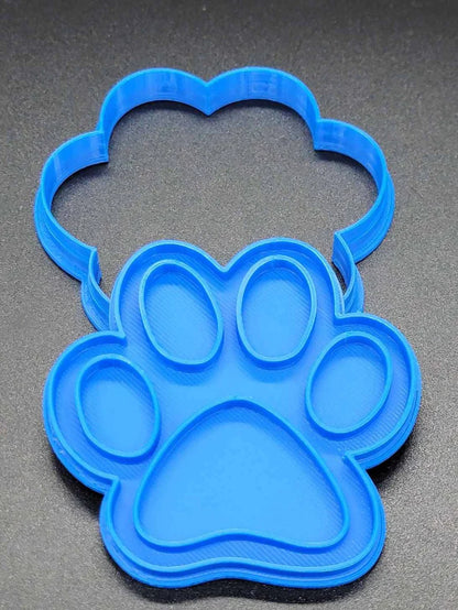 Paw Print Biscuit Treat Cookie Cutter Stamp