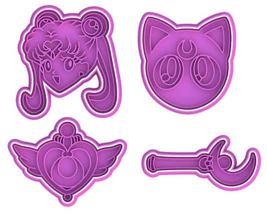 3D Printed Sailor Moon Cookie Cutter and Stamp SunshineT Shop