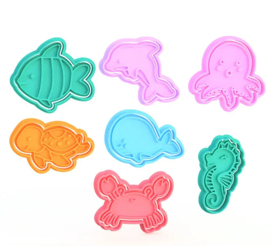 3D Printed Sea Creatures/ Under the Sea Cookie Cutters & Stamps SunshineT Shop