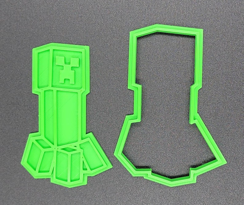 3D Printed Set of (3) Minecraft Cookie Cutters & Stamps SunshineT Shop