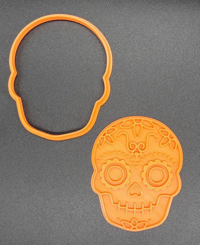 3D Printed Sugar Skull Cookie Cutters & Stamps SunshineT Shop