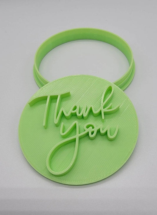 3D Printed Thank You No.1 - Cookie Cutter & Stamp SunshineT Shop