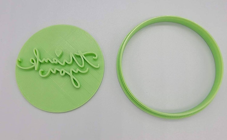 3D Printed Thank You No. 2 - Cookie Cutter & Stamp SunshineT Shop