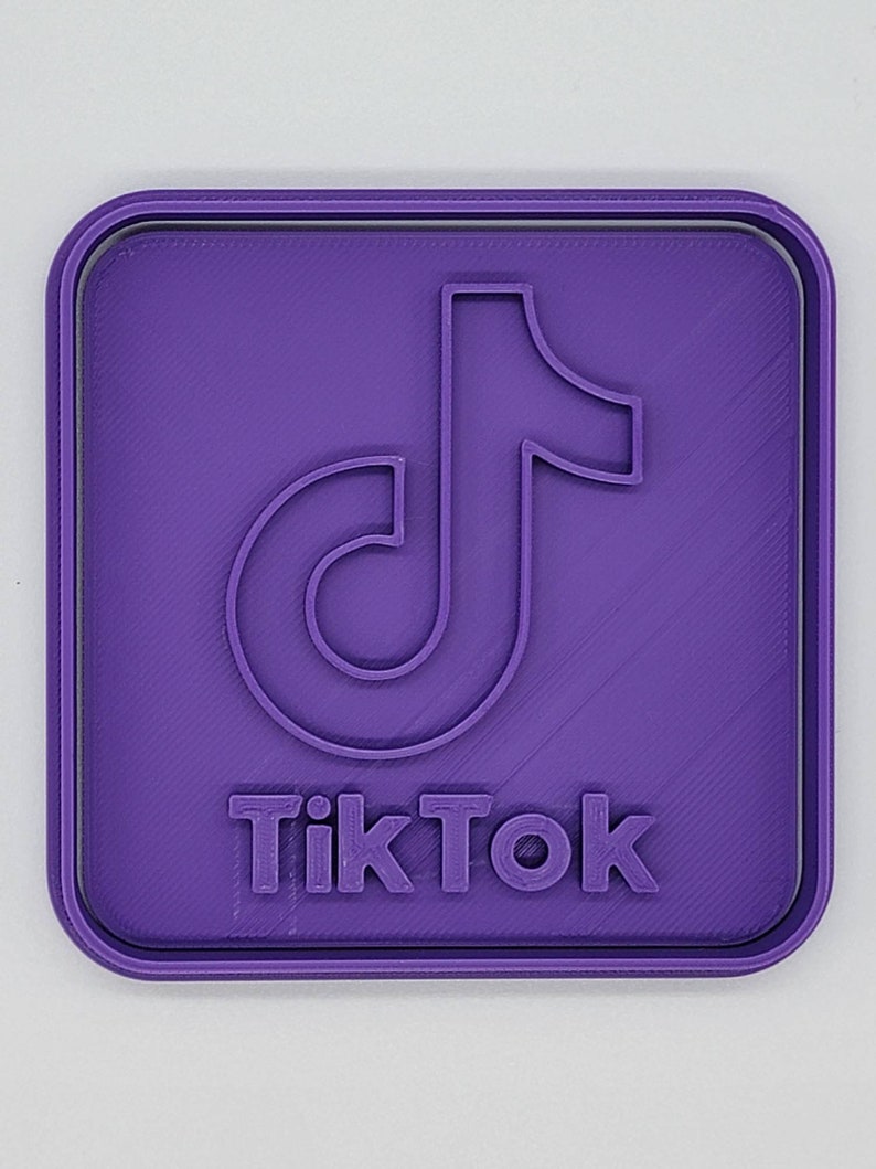 3D Printed TikTok Cookie Cutter and Stamp SunshineT Shop