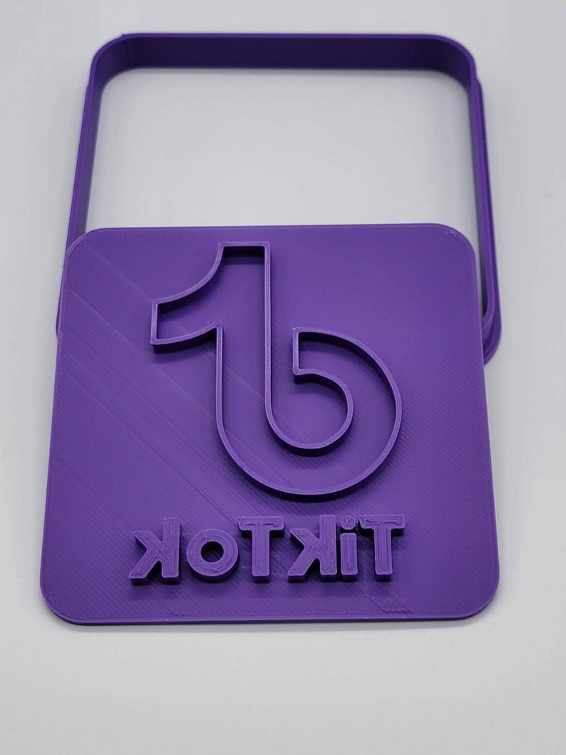 3D Printed TikTok Cookie Cutter and Stamp SunshineT Shop