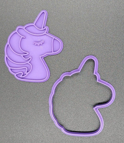3D Printed Unicorn Rainbow Set of (3) Cookie Cutters & Stamps SunshineT Shop