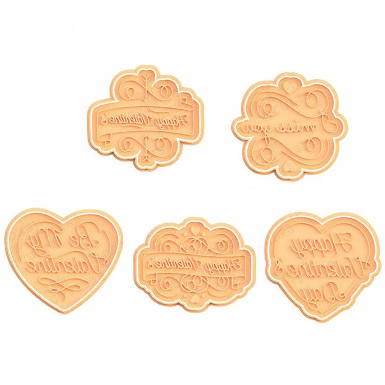 3D Printed Valentine's Script Cookie Cutter & Stamp SunshineT Shop