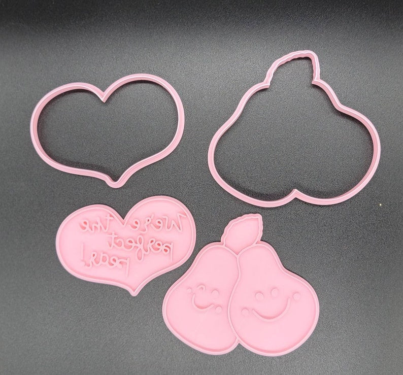 3D Printed Valentines Duos/Pun Cookie Cutters & Stamps SunshineT Shop