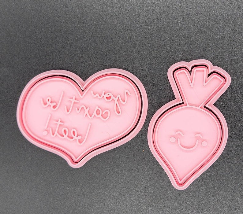 Uniqus Valentine's Day Cookie Cutters and Stamps, 3D Styles