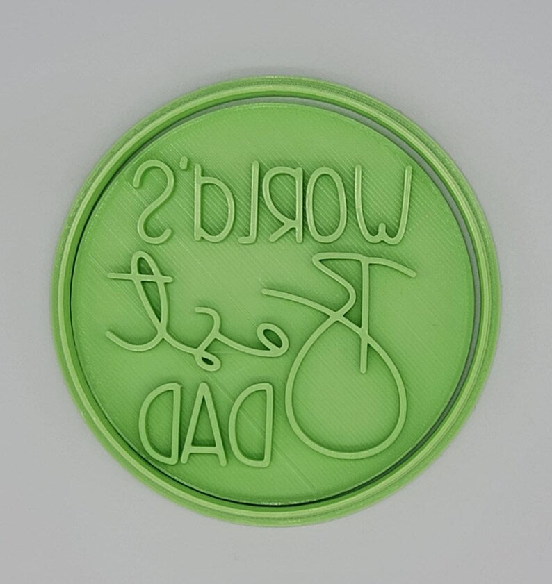 3D Printed World's Best Dad Cookie Cutter & Stamp SunshineT Shop